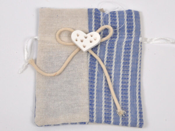 Vrečka iz blaga 13x11cm 6kos modra blago