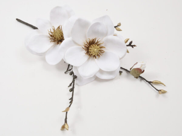 Magnolija vejica x2 bela žamet