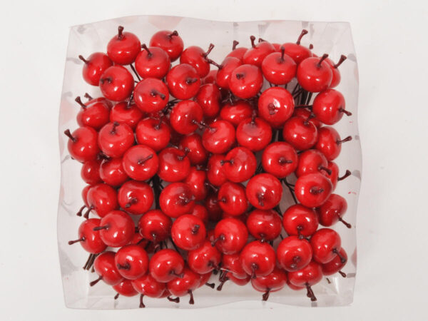 Jabolka pik 1,6cm /96 kos rdeča plastika