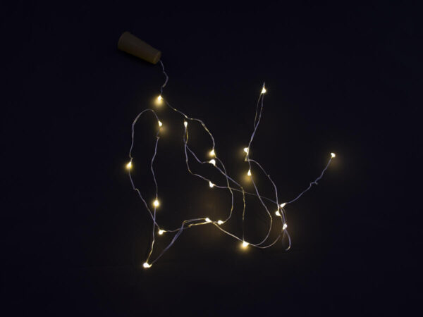 Zamašek z LED lučkami/20LED topla bela