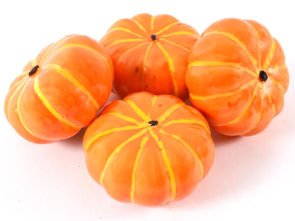 Bučke 7cm /4kos v pvc vrečki oranžna stiropor