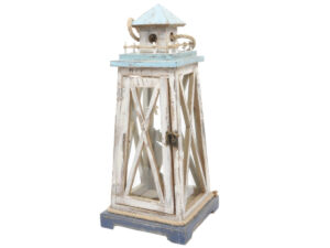 Lanterna 20x20x46,5 bela/modra les