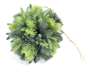 Smrečje krogla za obesit dia19cm zelena plastika