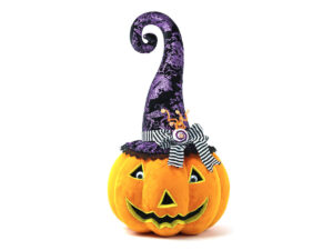 Buča s klobukom iz blaga oranžna blago