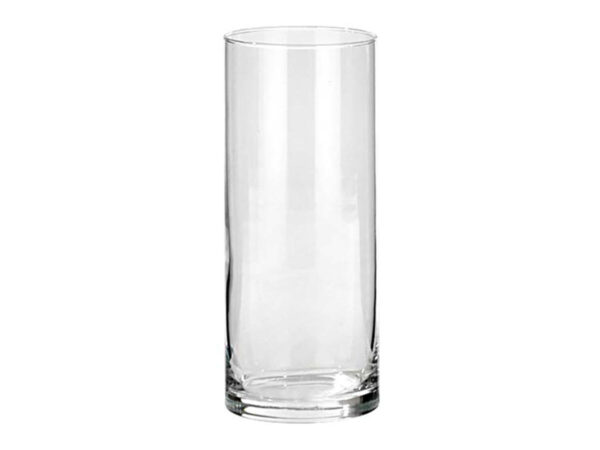 Vaza steklena cilinder d10xh25cm prozorna