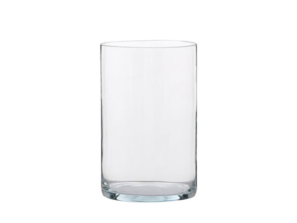 Vaza steklena d19xh30cm cilinder prozoren