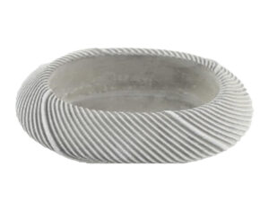 Posoda oval siva cement