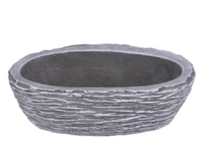 Posoda ovalna siva beton