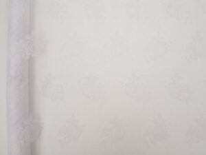 Rola organza z vrtnicami bela blago