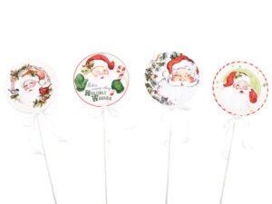 Dedek Mraz na piku/12kos v pvc šk. mix les